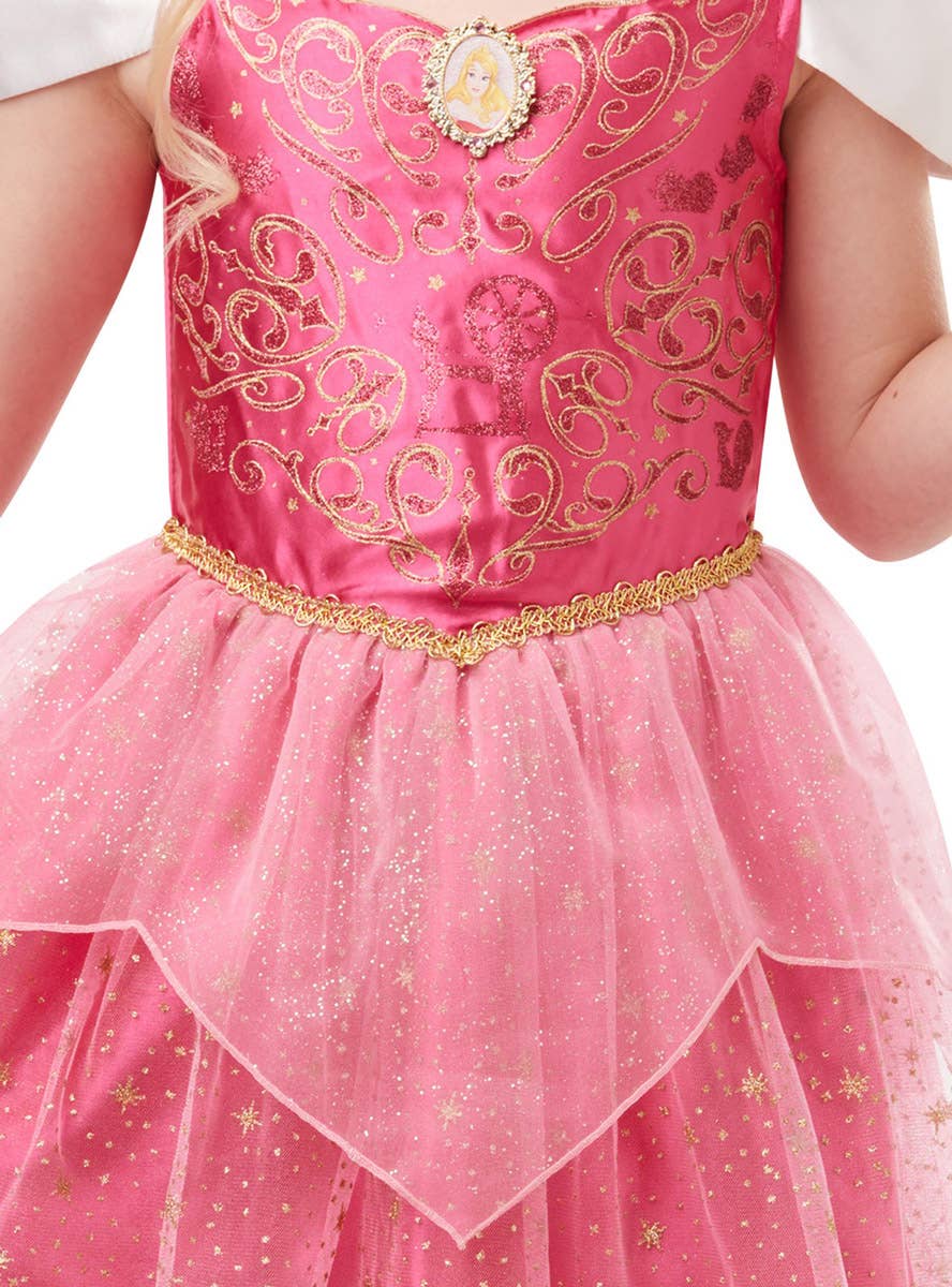 Image of Sleeping Beauty Girl's Pink Disney Princess Costume - Close Image 2