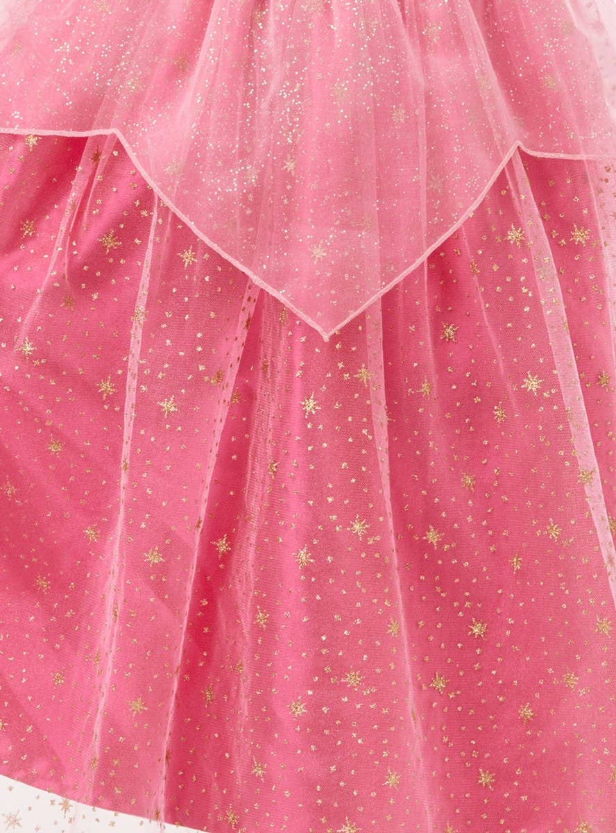 Image of Sleeping Beauty Girl's Pink Disney Princess Costume - Close Image 4