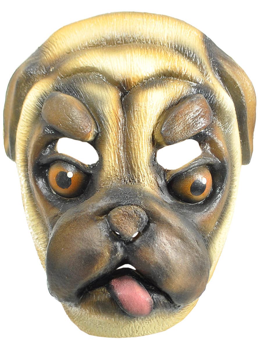 Image of Funny Pug Latex Costume Mask - Front View