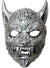 Image of Deluxe Silver Snarling Wolf Latex Halloween Mask - Main Image