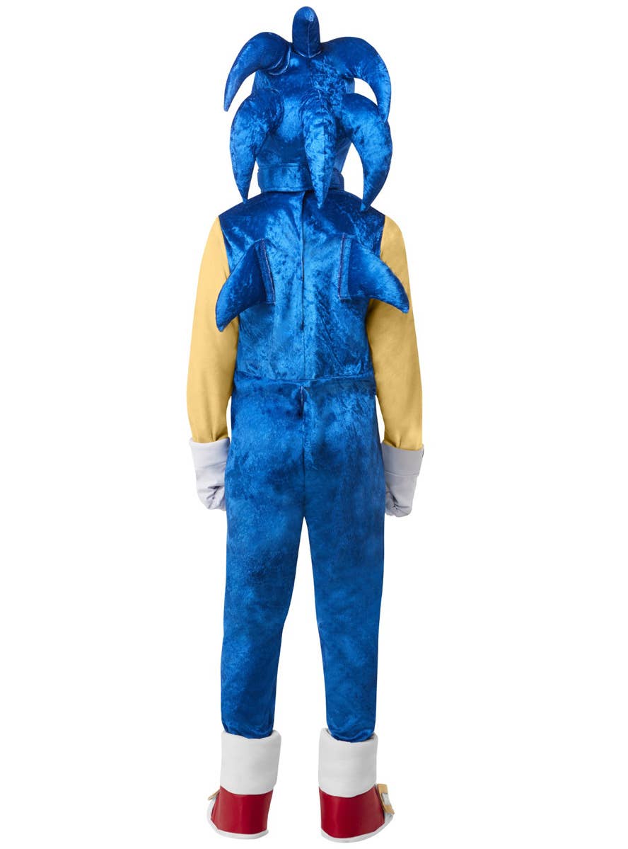 Image of Deluxe Sonic the Hedgehog Boys Gaming Costume - Back View