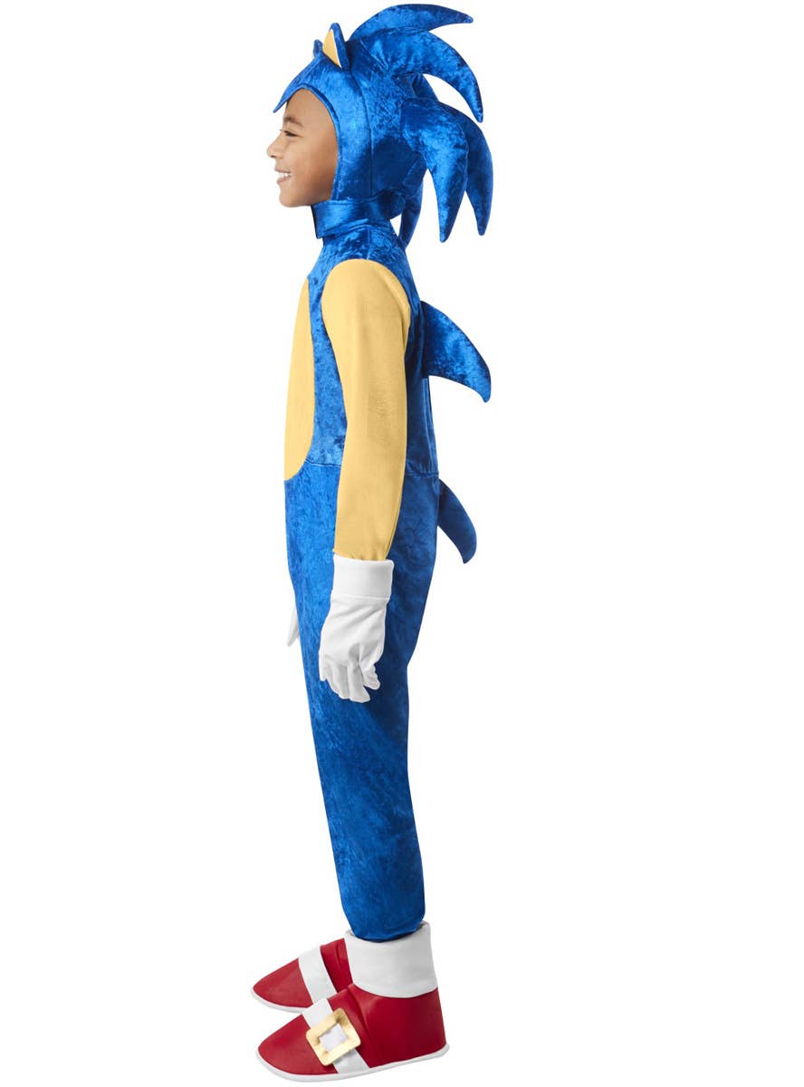 Image of Deluxe Sonic the Hedgehog Boys Gaming Costume - Side View