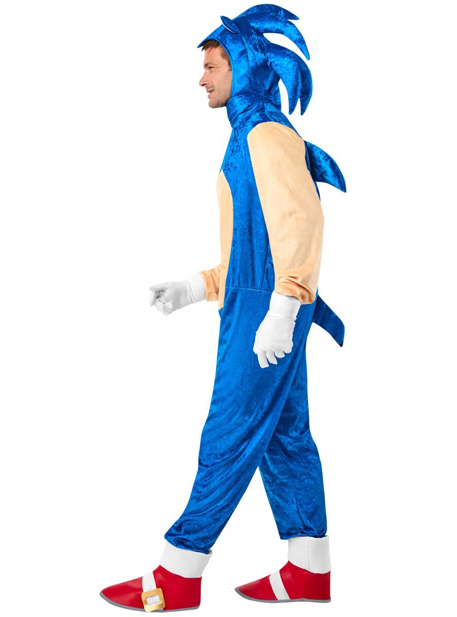 Image of Deluxe Sonic the Hedgehog Mens Gaming Costume - Side View