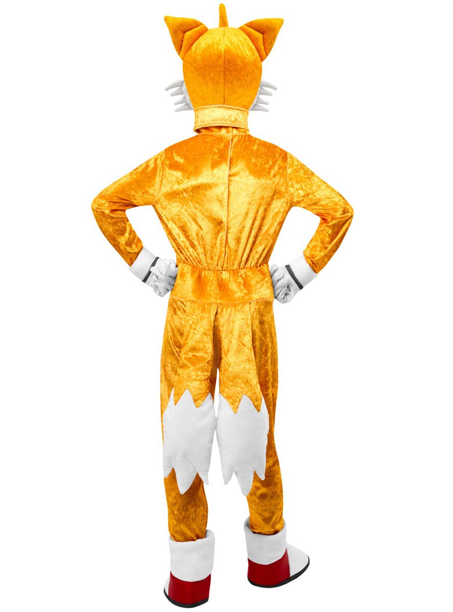 Image of Deluxe Sonic the Hedgehog Boys Tails Gaming Costume - Back View