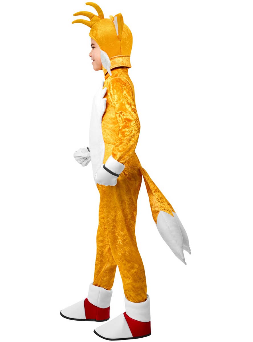 Image of Deluxe Sonic the Hedgehog Boys Tails Gaming Costume - Side View