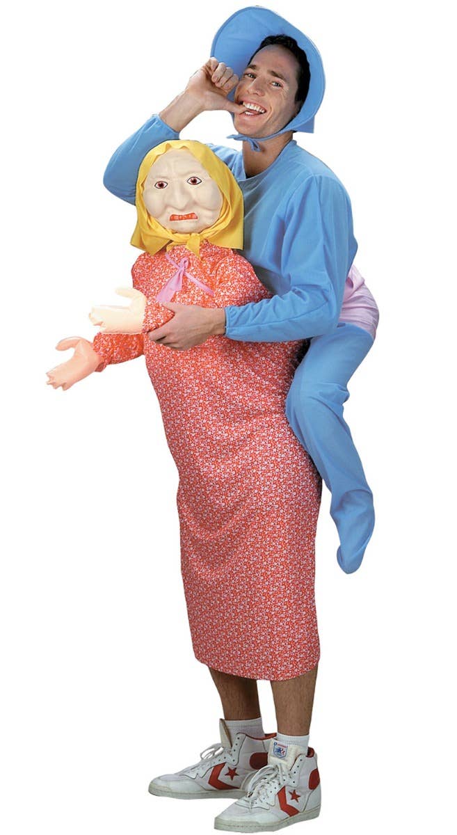 Men's Funny Carry Me Mother and Baby Costume - Main Image