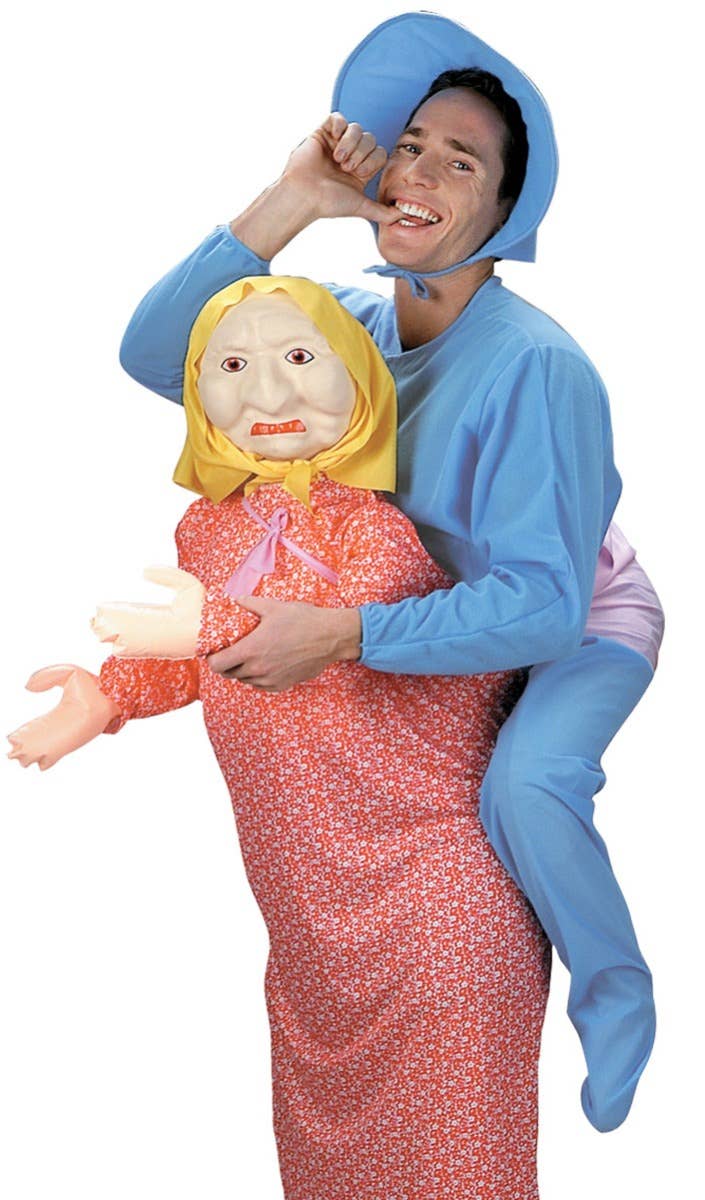 Men's Funny Carry Me Mother and Baby Costume - Close Image