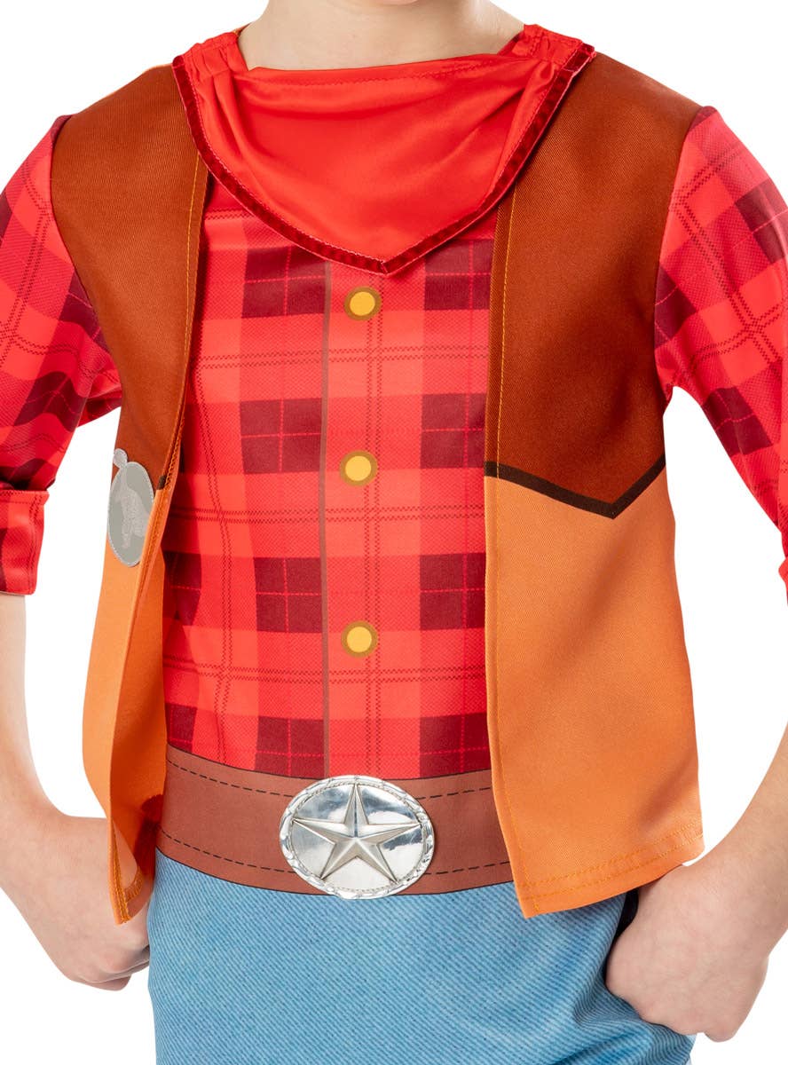Image of Licensed Disney Dino Ranch Boys Jon Character Costume - Close Image 2