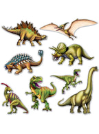 Image of Dinosaur Cut Outs Party Decoration - Main Image