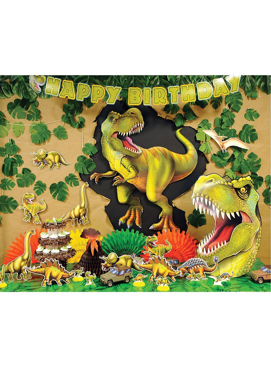 Image of Dinosaur Green T-Rex Cut Out Decoration - Party Decorations Image