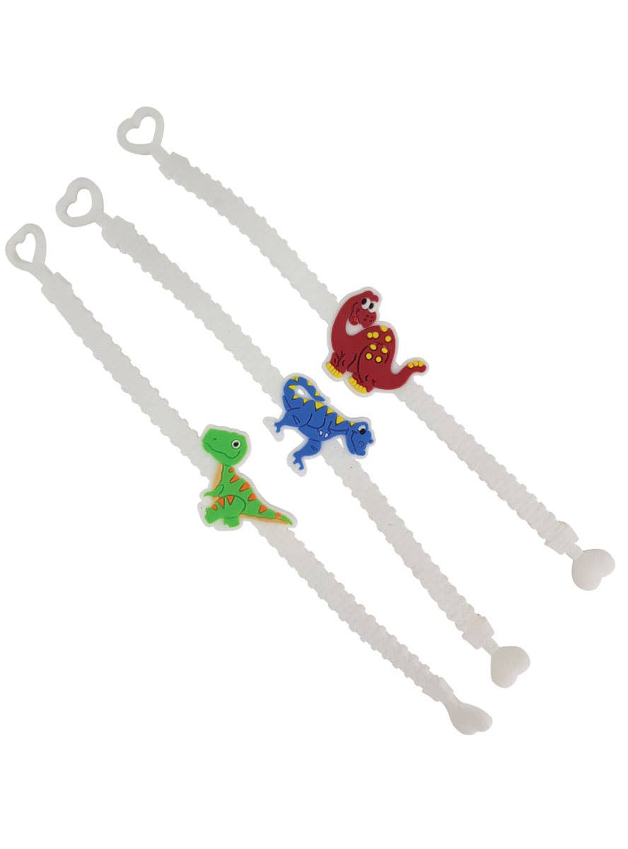Image of Dinosaur Rubber Bracelets 3 Pack Party Favours