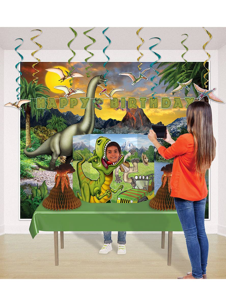 Image of Dinosaur Wall Mural Party Decoration - Party Decorations Image