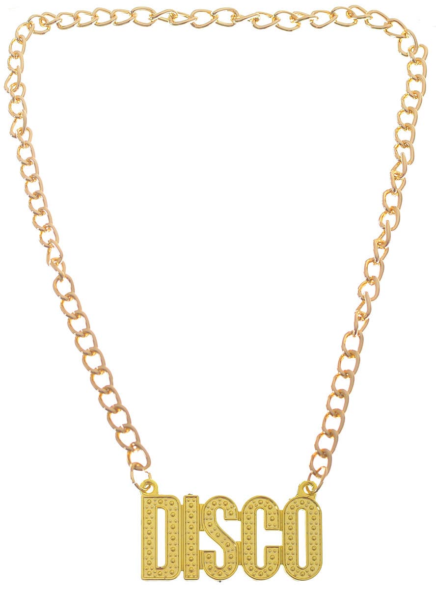 1970s DISCO  Gold Costume Necklace -Main Image