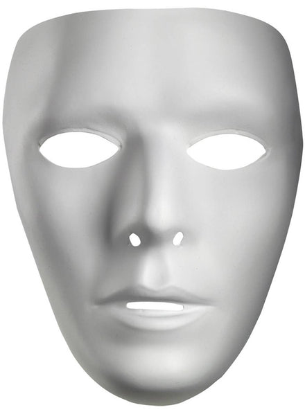 Blank White Male Face Mask