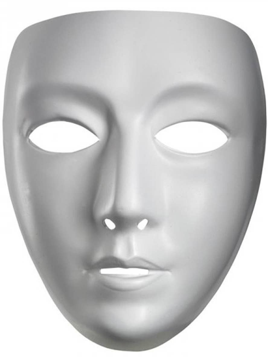 Female Blank White Face Mask