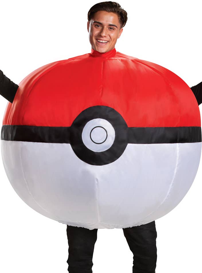 Adult's Inflatable Pokeball Costume - Close Up Image