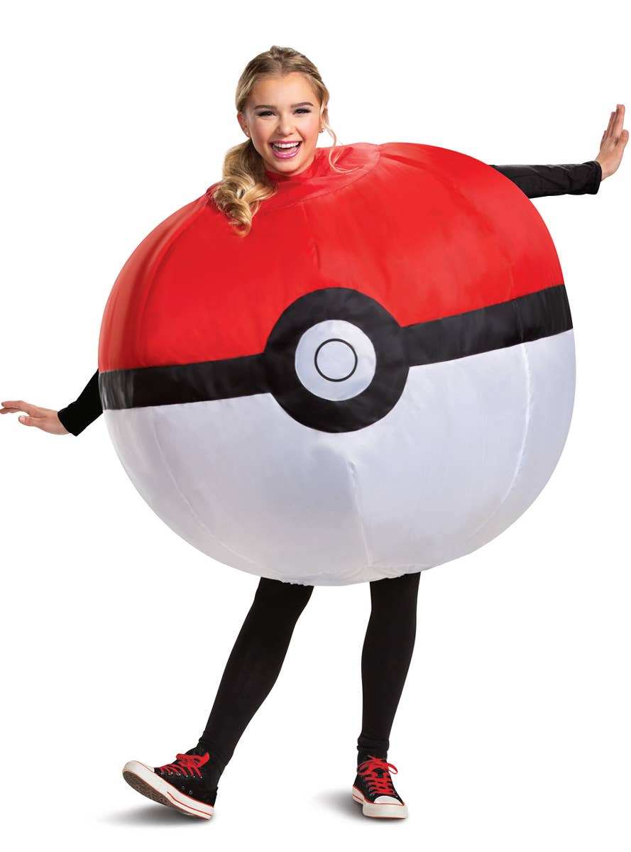 Adult's Inflatable Pokeball Costume - Alternate Image