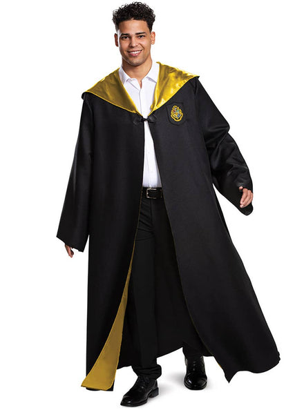 Adults Unisex Hufflepuff Harry Potter Deluxe Costume Robe - Front Image