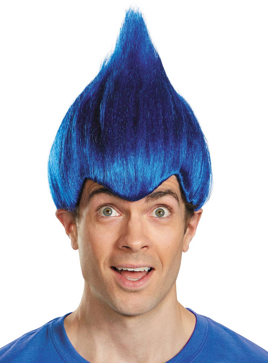 Dark Blue Trollz Inspired Wacky Wig for Adults - Alternate Image