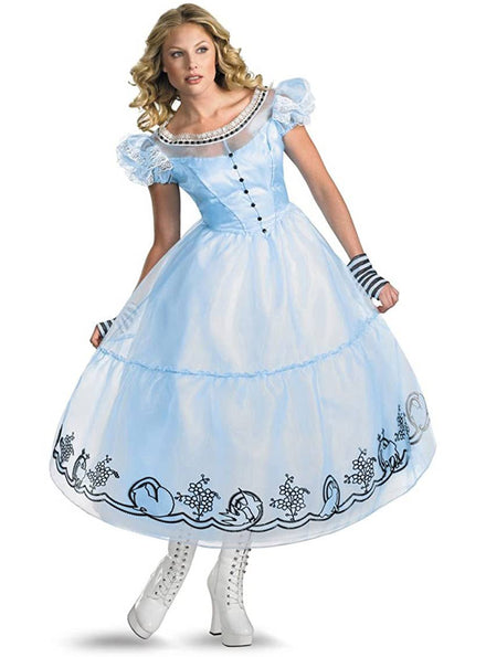 Womens Deluxe Movie Alice in Wonderland Costume - Main Image