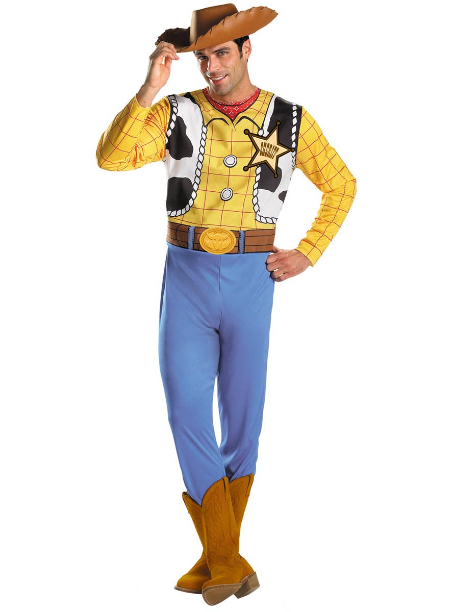 Mens Classic Woody Disney Toy Story Costume - Front Image