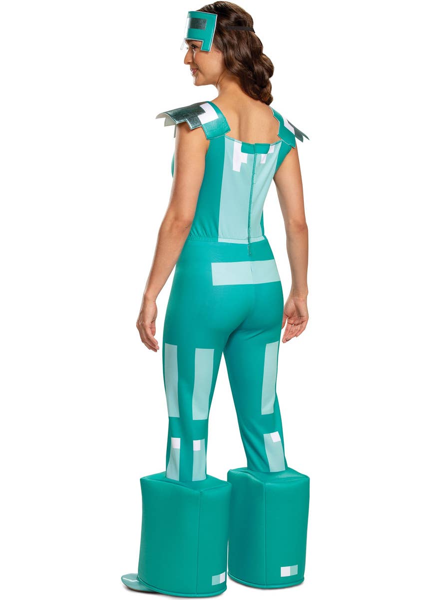 Womens Minecraft Armour Costume - Back Image