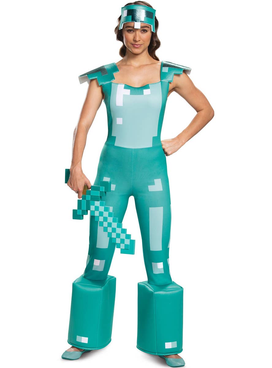 Womens Minecraft Armour Costume - Front Image