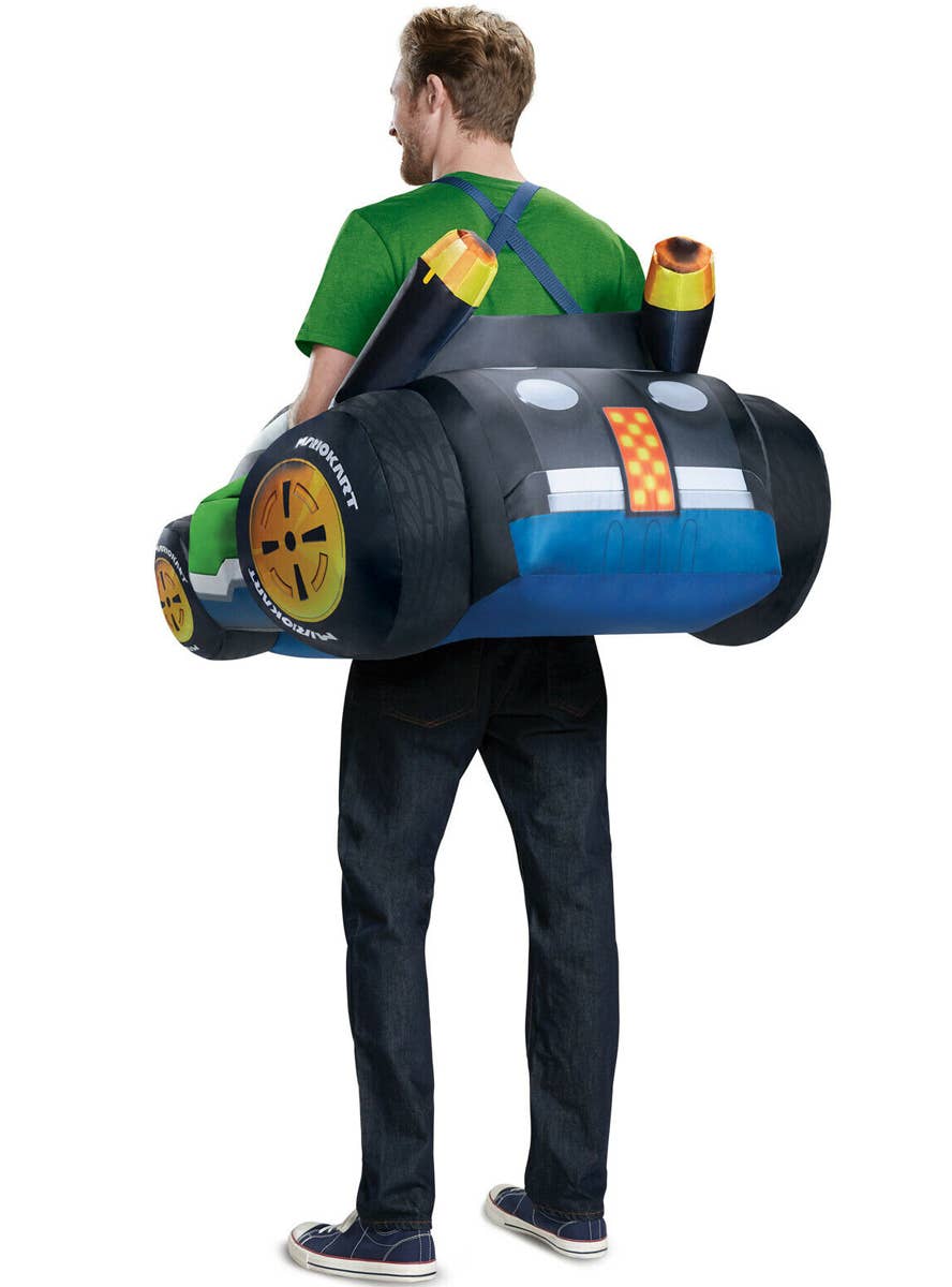 Adults Inflatable Luigi Car Costume - Back Image