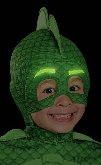 Glow in the Dark Gekko Kids PJ Masks Superhero Costume Accessory-  Light Up Image