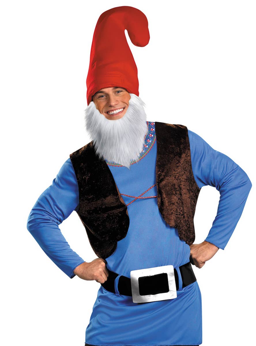 Men's Papa Smurf Dress Up Costume Close Up Image