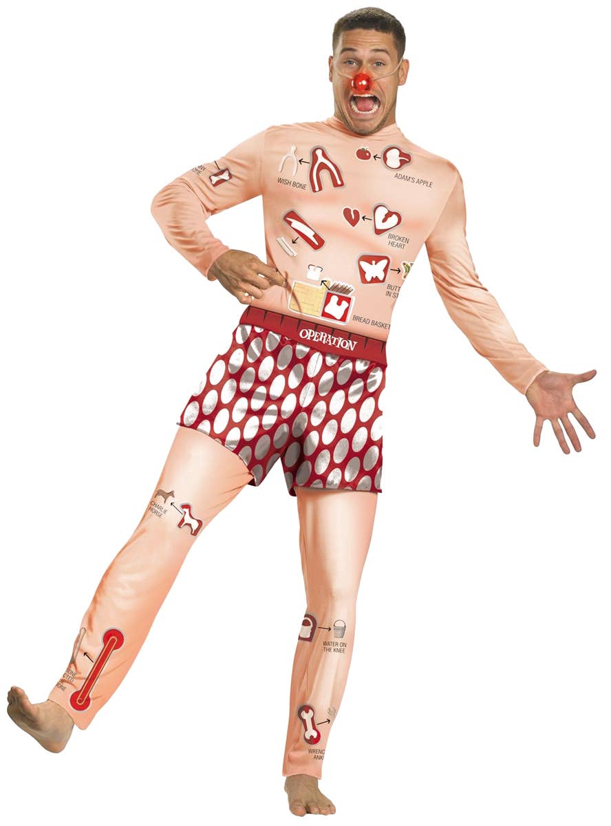 Funny Operation Board Game Patient Costume for Men