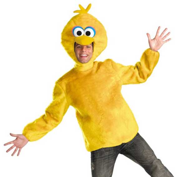 Plush Yellow Big Bird Sesame Street Costume for Adults - View 2