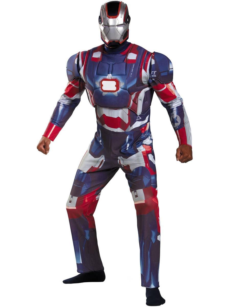 Men's Iron Man Patriot Fancy Dress Superhero Costume
