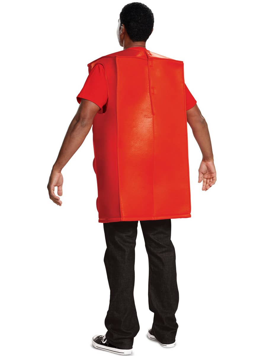 Adults Red Lego Brick Costume - Back Image