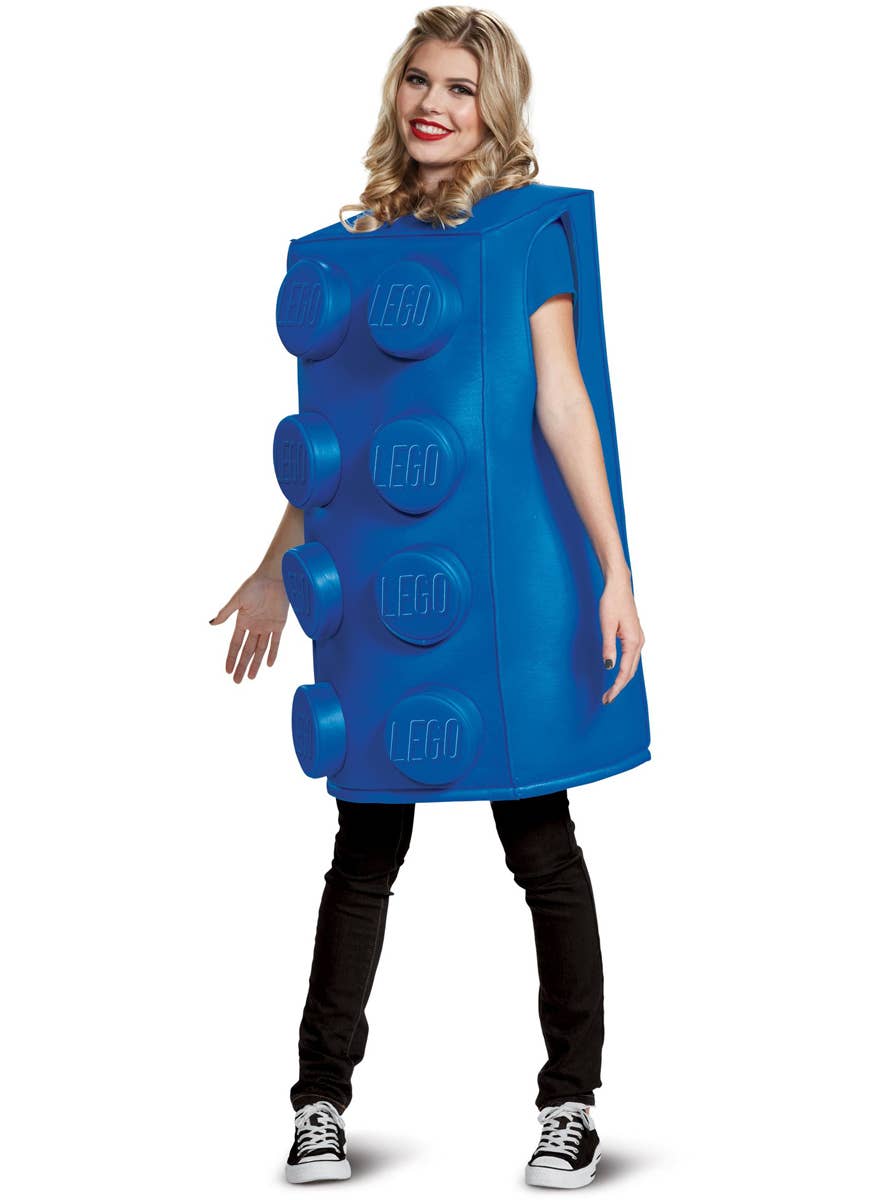 Adults Blue Lego Brick Costume - Alternate Image 2
