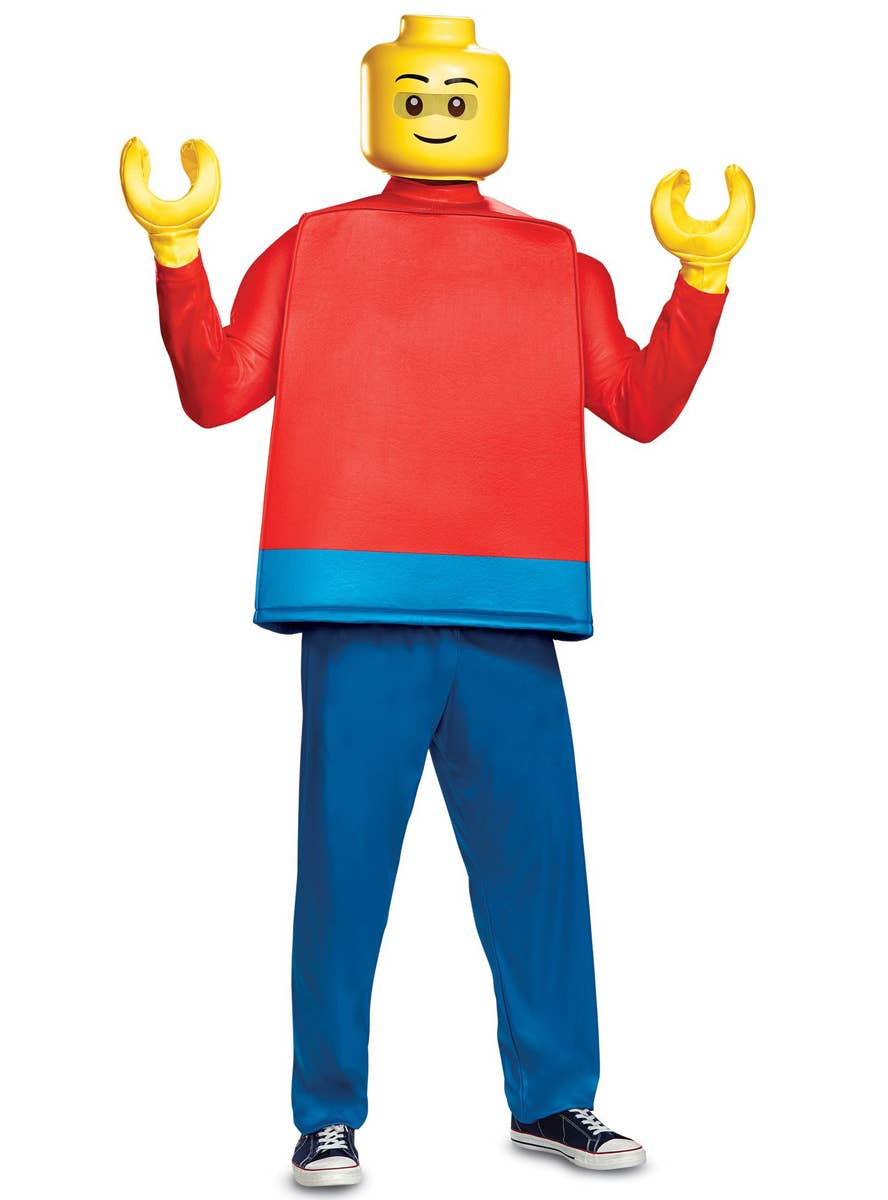 Men's Lego Guy Costume - Front Image