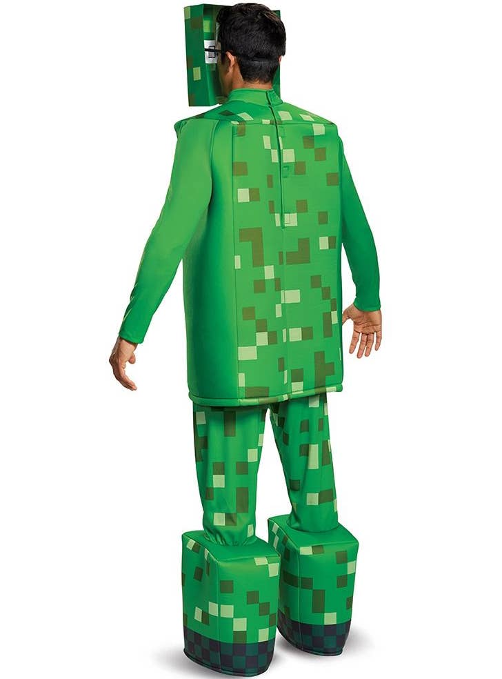 Adult's Prestige Deluxe Minecraft Creeper Costume - Back Image