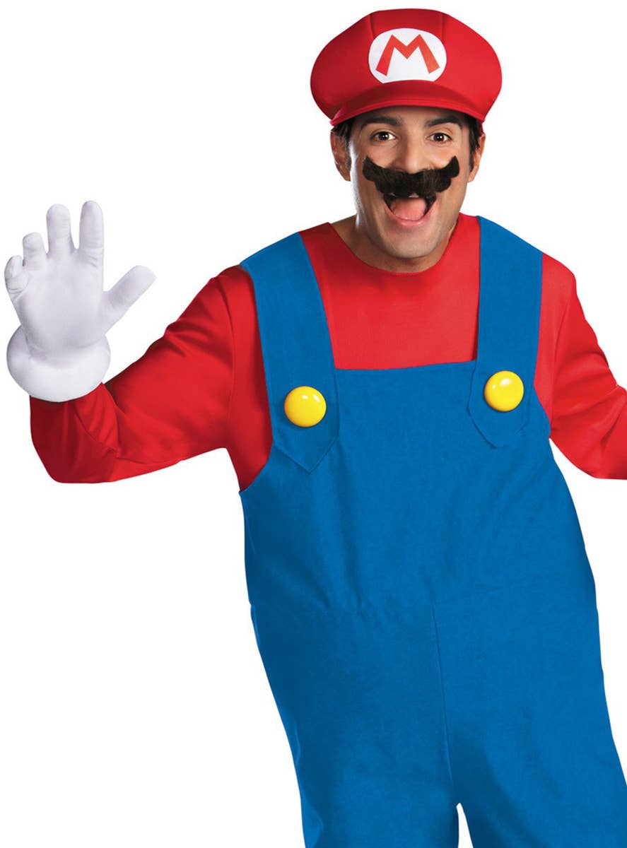 Super Nintendo Mario Brothers Mario Mens Costume - Close Image