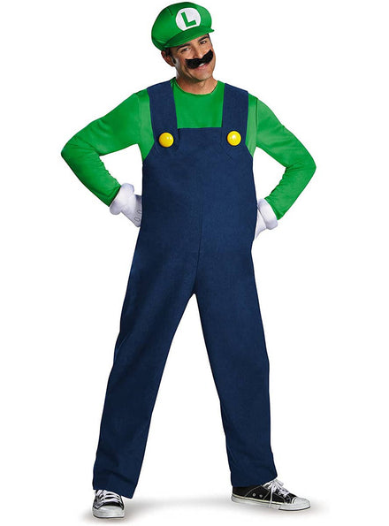 Men's Luigi Super Nintendo Mario Brothers Costume - Main Image