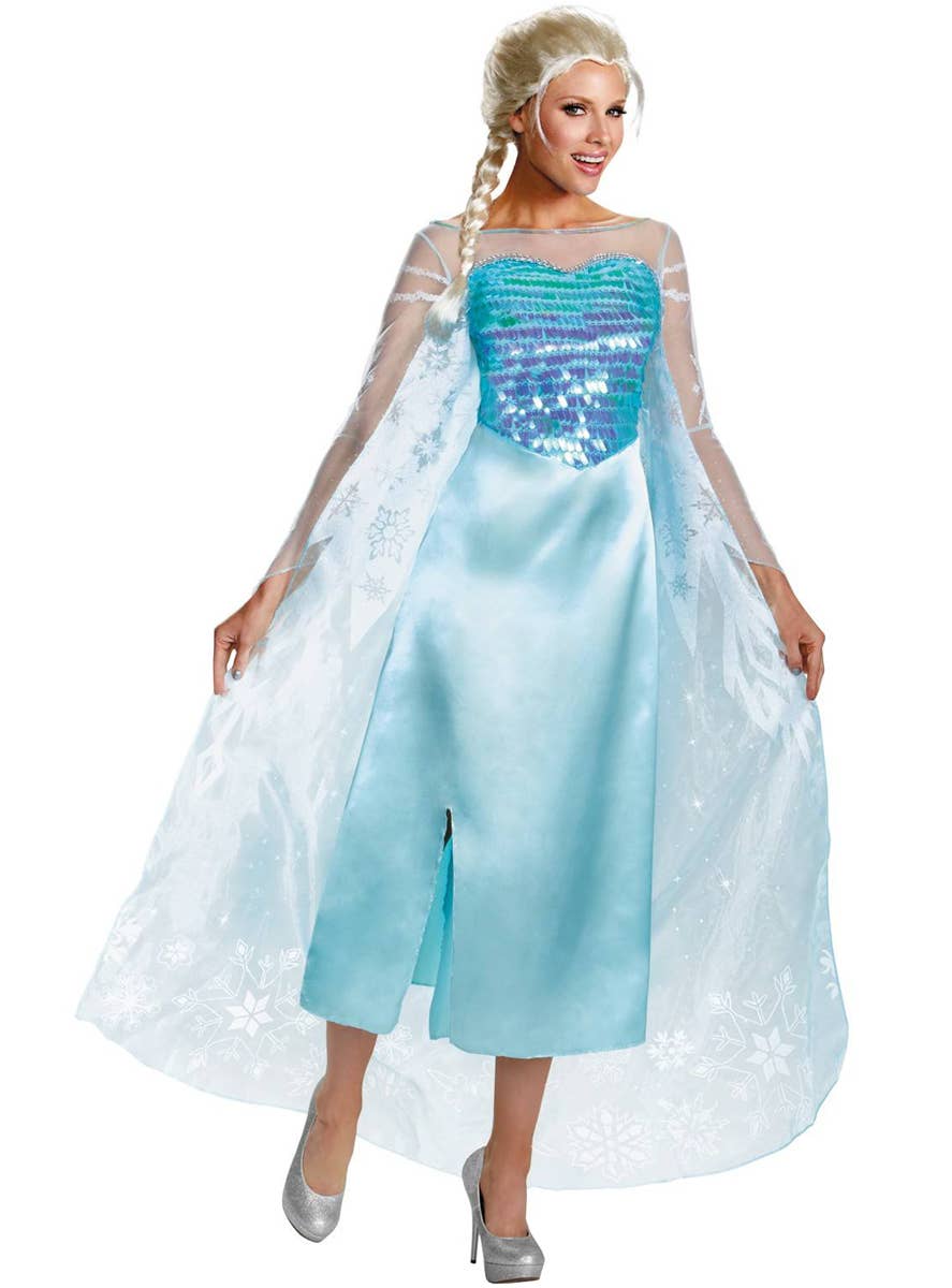 Womens Disney Elsa Frozen Costume - Main Image
