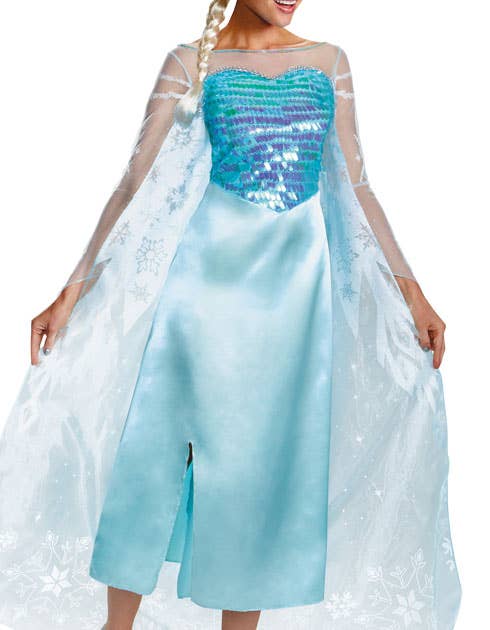 Womens Disney Elsa Frozen Costume - Close Image