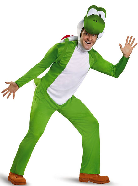 Deluxe Men's Plus Size Super Mario Yoshi Costume - Main Image