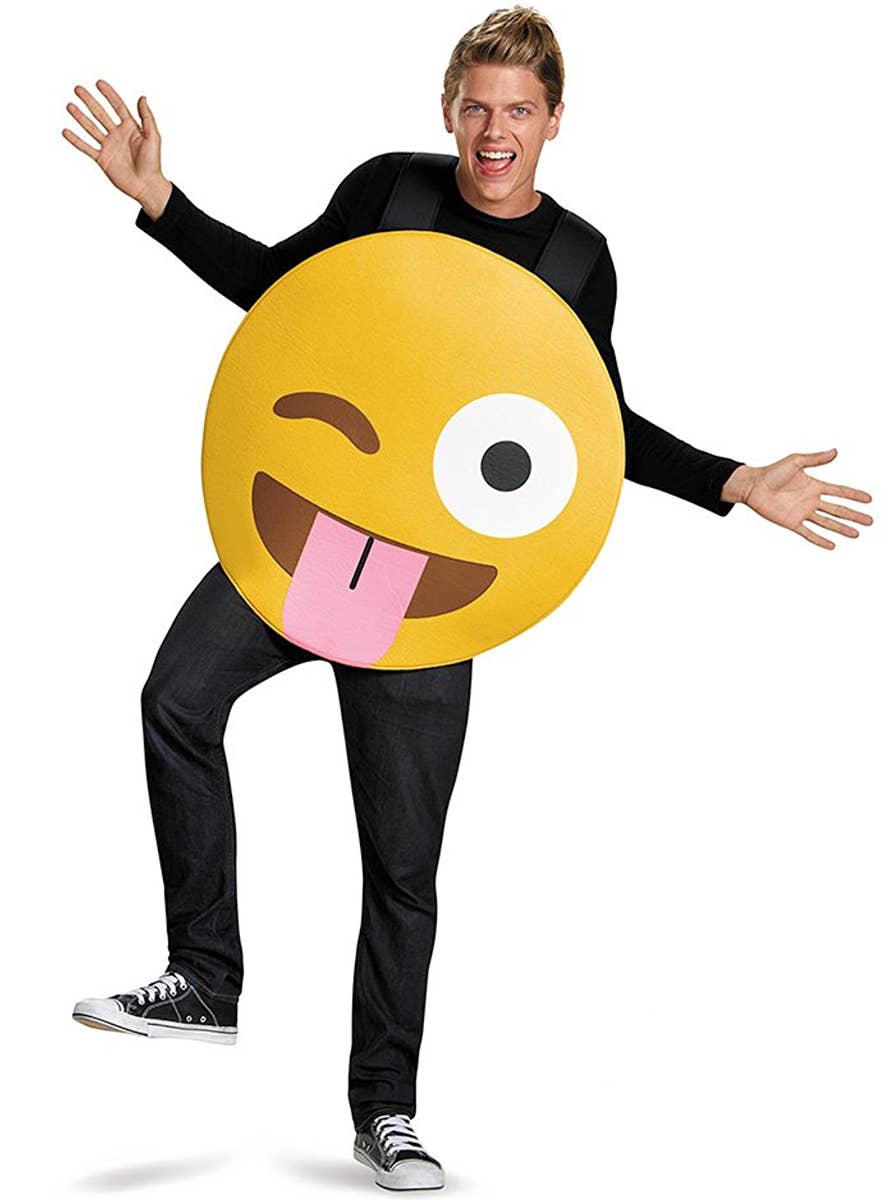 Tonuge Out Emoji Costume for Adults - Alternate Image