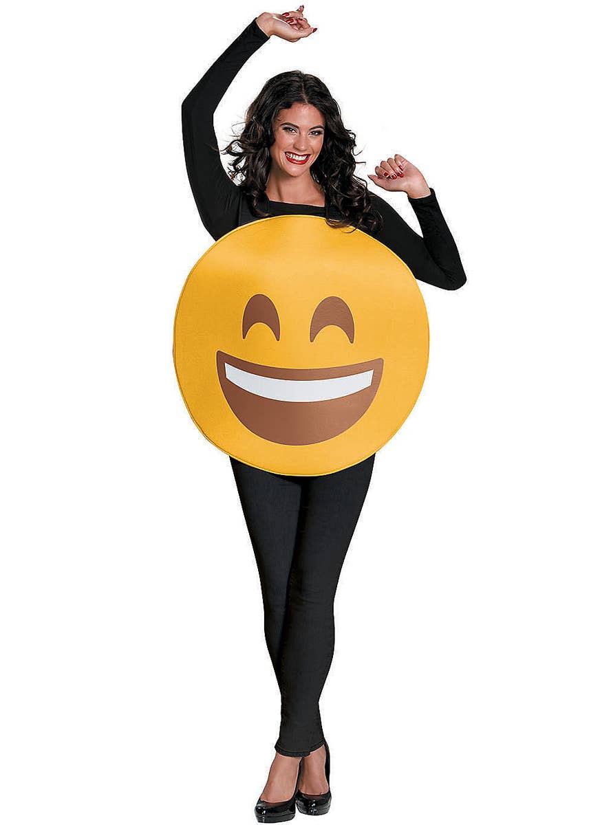 Smile Emoji Costume for Adults - Alternate Image