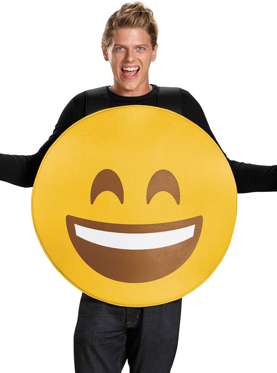 Smile Emoji Costume for Adults - Close Up Image 1