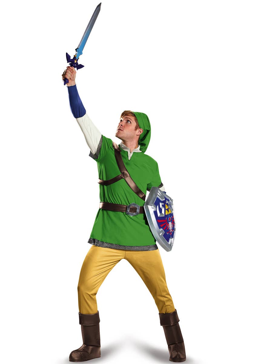 Legend of Zelda Men's Deluxe Plus Size Link Costume - Alternative Image