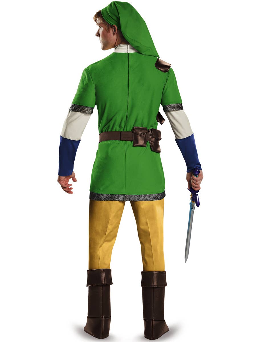 Legend of Zelda Men's Deluxe Plus Size Link Costume - Back Image