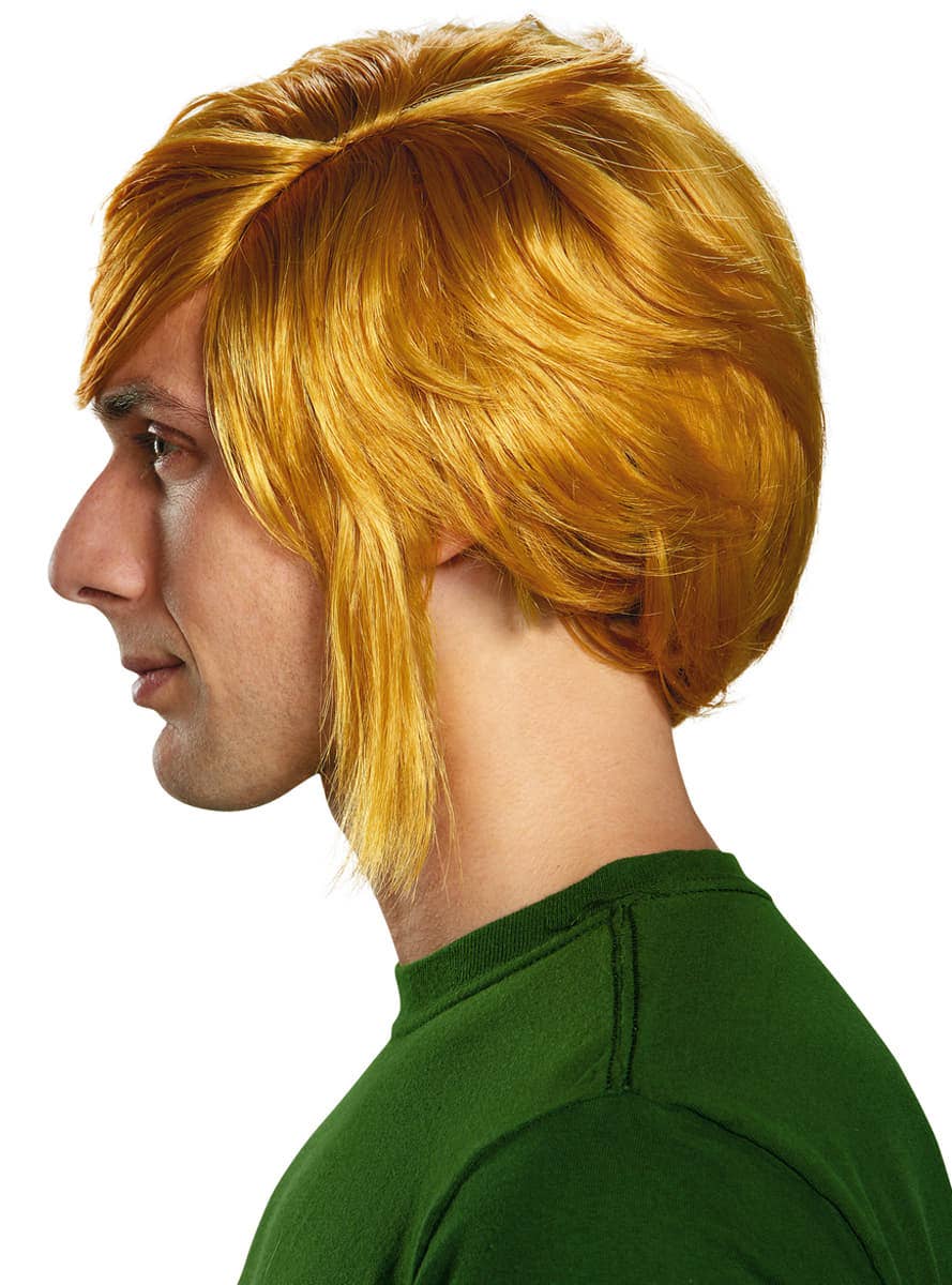 Men's Legend of Zelda Short Link Character Costume Wig - Left Side Image