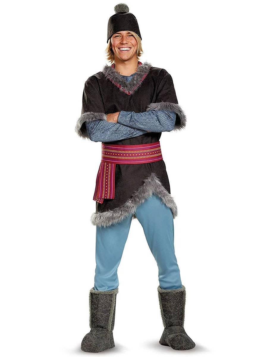 Image of Disney Frozen Men's Deluxe Plus Size Kristoff Costume - Front View