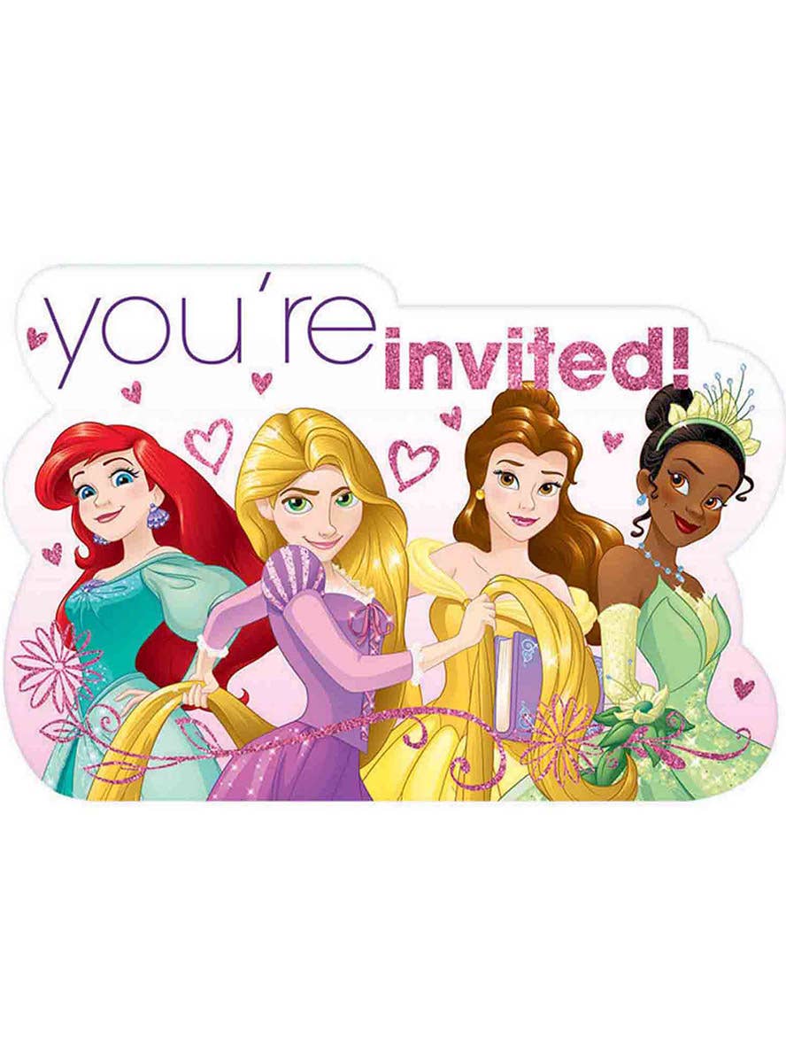 Image Of Disney Princesses 8 Pack Birthday Party Invitations
